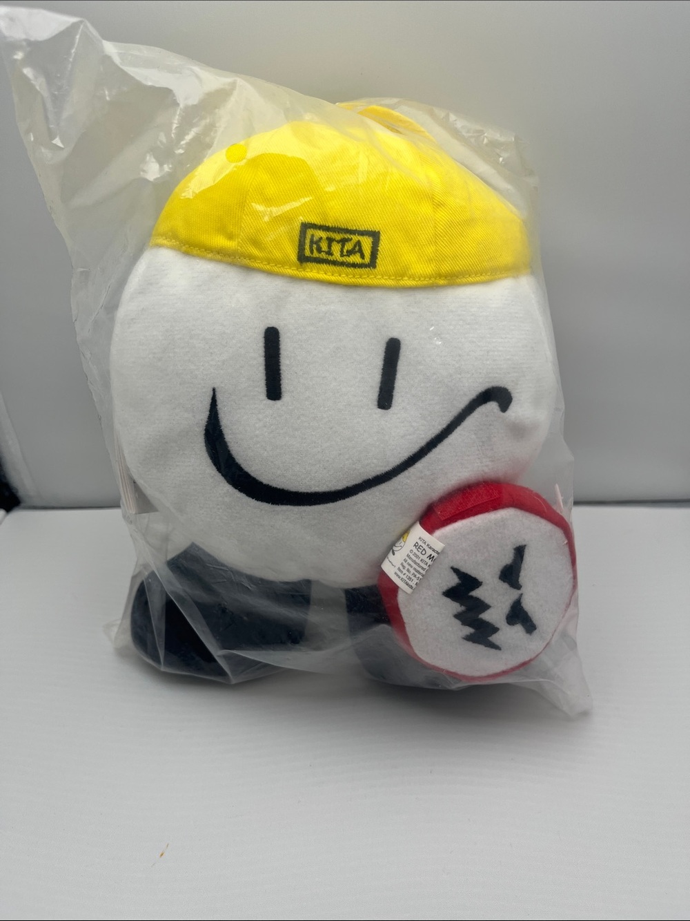 Yellow & White Smiley Plush Toy - Kids Stuffed Animal